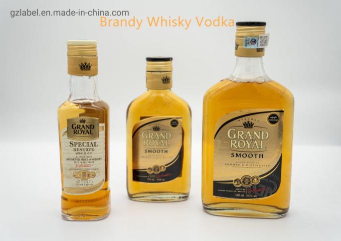 Yansıtıcı İçecek Şişesi Etiketi Kimyasallara dayanıklı çıkarılabilir yapışkan etiketler 1