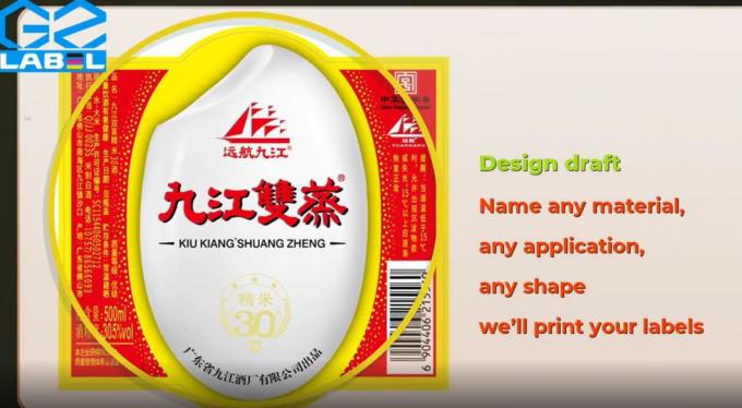 Kendine yapışkan Logo Şarap Şişesi Etiketi Su geçirmez PVC Vinyl Die Cut Sticker Etiketi 4