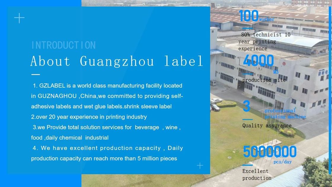 Çevre dostu yapıştırıcılar cam şişeler ve kutular için özel etiket çıkartması etiket çıkartması üreticisi