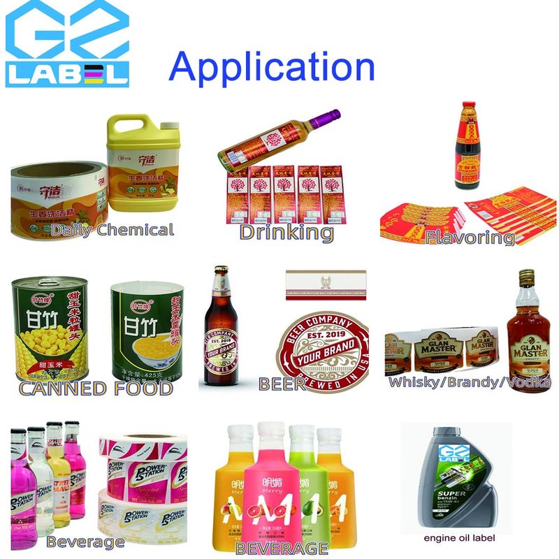 Çevre dostu yapıştırıcılar cam şişeler ve kutular için özel etiket çıkartması etiket çıkartması üreticisi