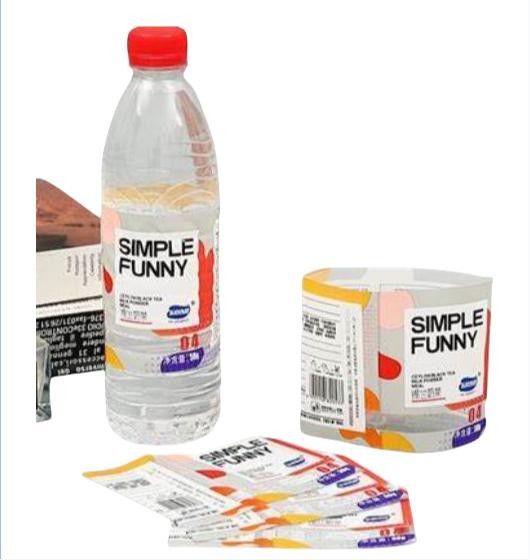 Beyaz BOPP/PE/PP/PVC/PET'li aromalı etiket için su geçirmez küçülme kağıt etiketleri